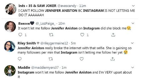 Instagram Comment on Jennifer post